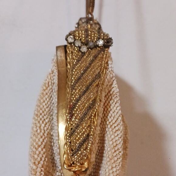 Victorian Vintage Beaded Crystal Handbag Handmade in France - Picture 7 of 16